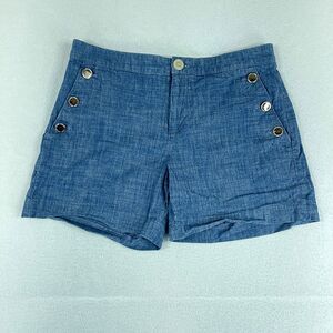 Banana Republic Chambray Shorts Blue Size 0 (29) Jeans Mid Rise Buttons